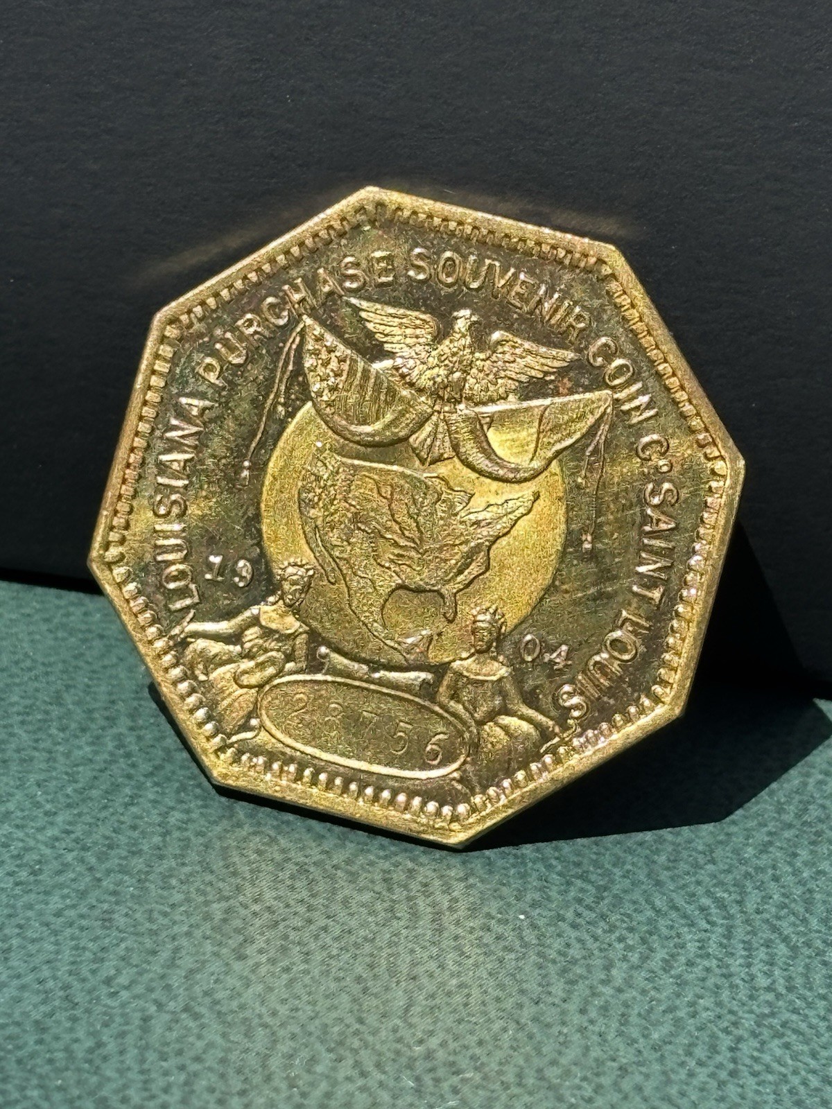 1904 Proof Like HK-306 So Called Dollar Louisiana Purchase Expo Octagonal Brass