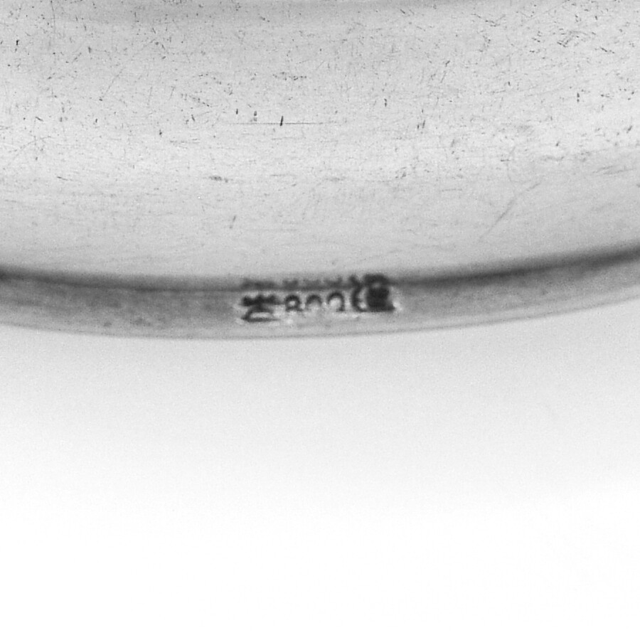 Oval Napkin Ring German 800 Silver Mono Dirk