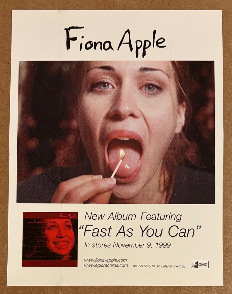 Fiona Apple - When the Pawn... RARE promo slick '99