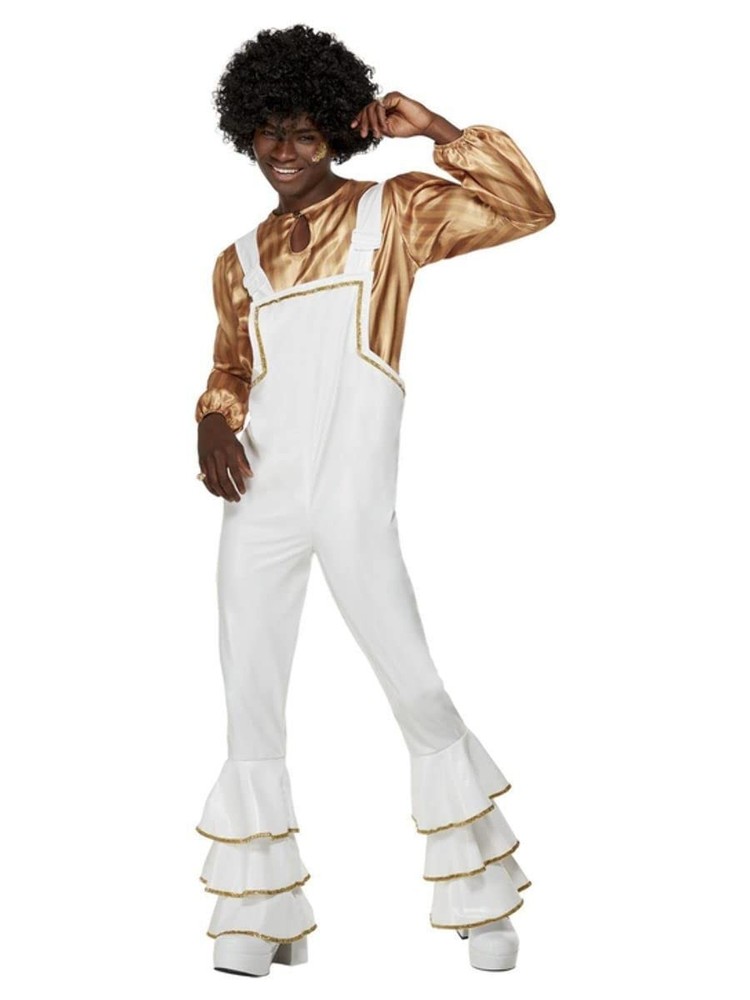 Smiffys 70s Glam Costume, White (Size L)