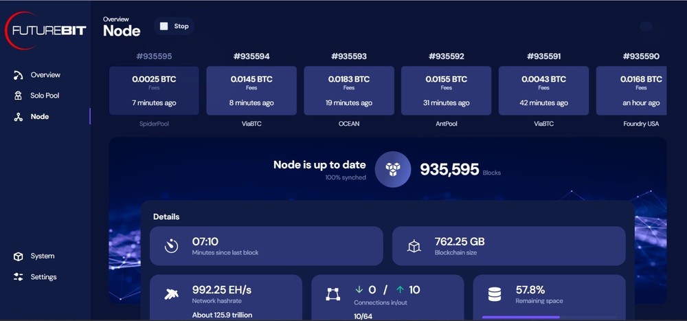 Apollo Solo Node - Powerful Bitcoin Stratum Solo Server 16GB (2TB SSD)