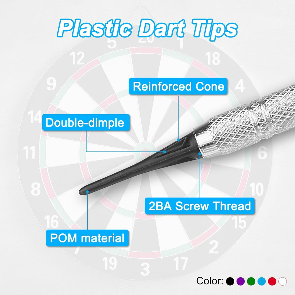 Plastic Dart Tips 2BA Thread Soft Dart Tips Replacement Plastic Tip Soft Tip Dar