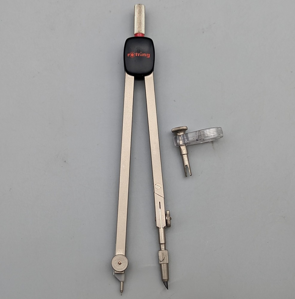 rotring Drafting Compass w/ Attachment & Case Germany