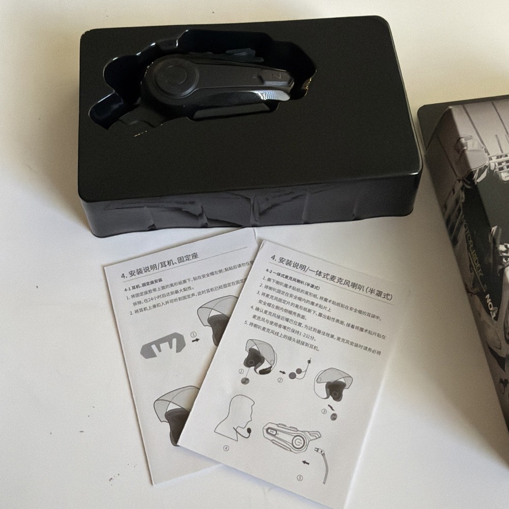 Motorcycle Headset E1 Helmet Intercom Headset with CVC Noise Cancellation Stereo