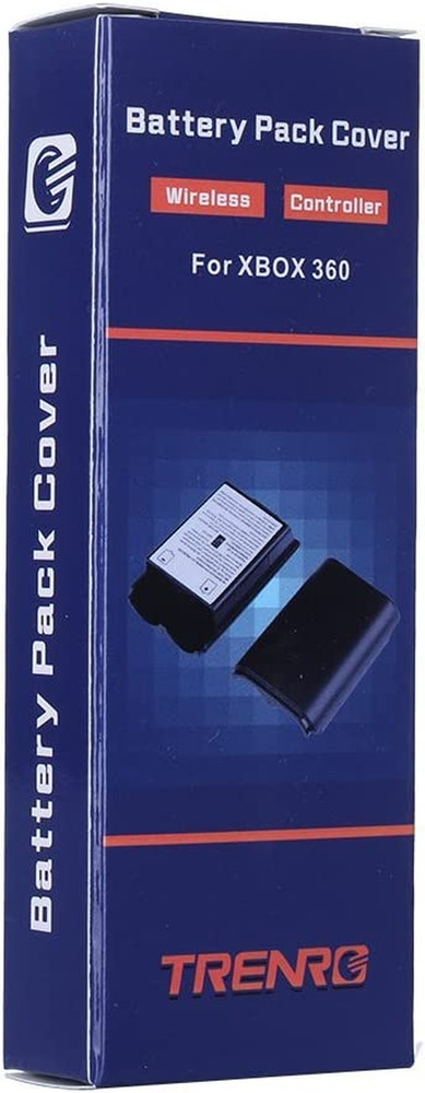 2X Black Battery Pack Cover Shell Case Kit for Xbox 360 Wireless Controller (Bla