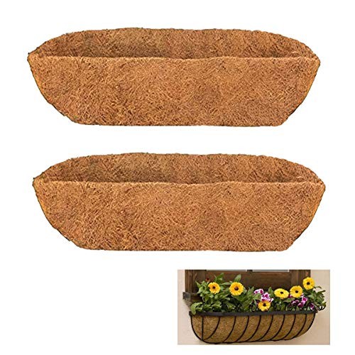 2pcs Trough Coco Liner 30 inch Wall Planter Replaceable Coco Liner for Window