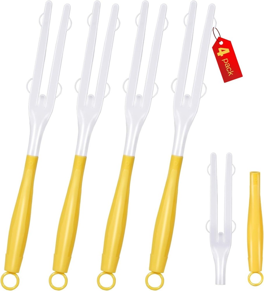 Replacement Dust Handle Sticks for Swiffer Duster Mop - 4 Pack, Yellow & White