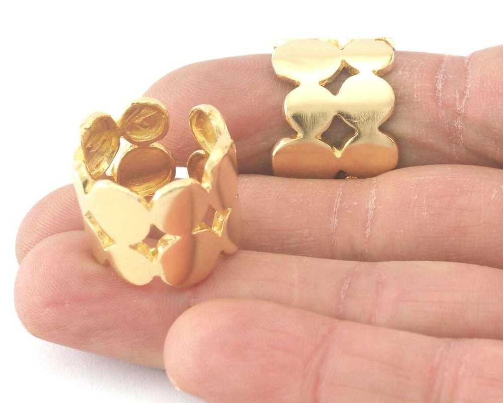 Adjustable Ring Raw Brass (18mm 8US inner size) 3216 ring20