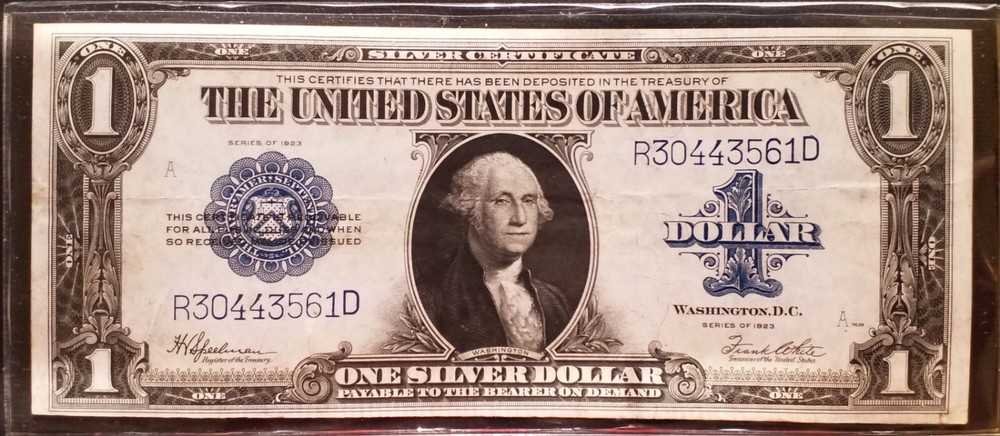 1923 $1 Silver Certificate - Choice VF