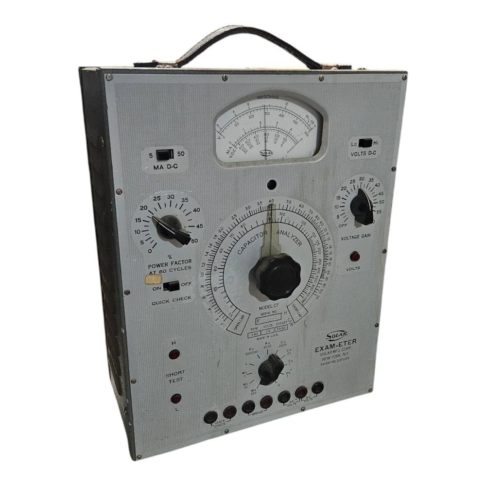 Vintage Solar Model CF EXAM-ETER Capacitor Analyzer