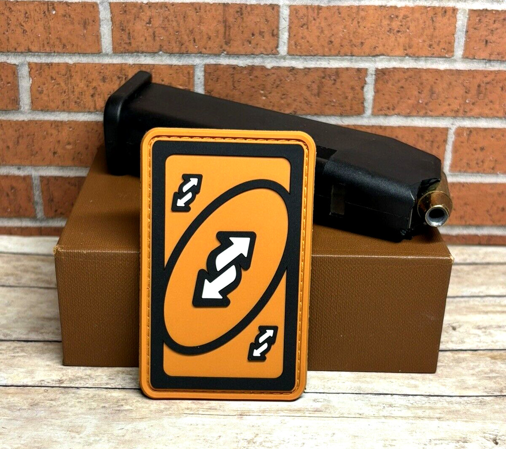 Tactical PVC Patch - Uno Reverse Card Patch - Orange Uno Reverse Card PVC Patch