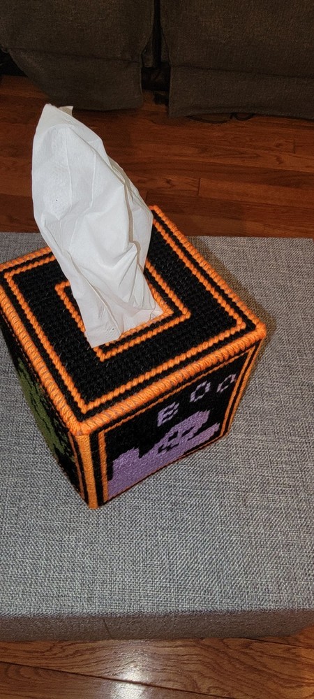 PEEKABOO GHOSTS TISSUE BOX COVER