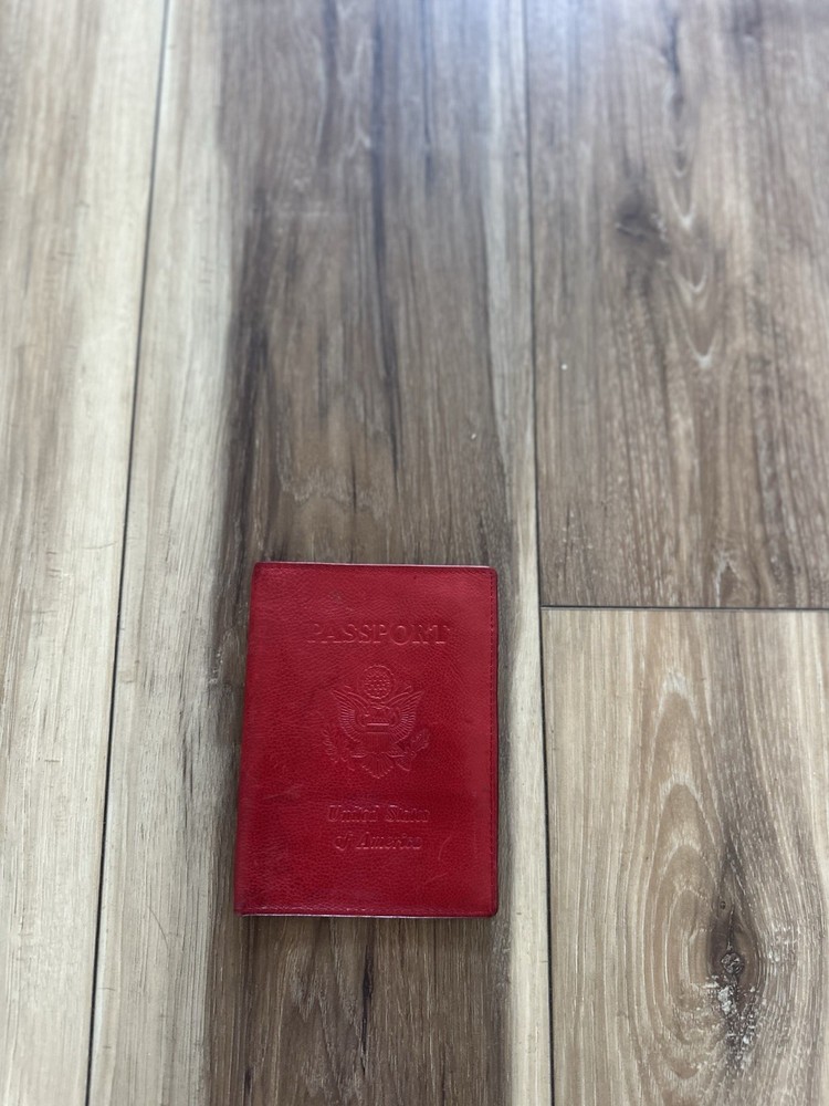 Wilson’s leather Red leather Passport bifold cover case