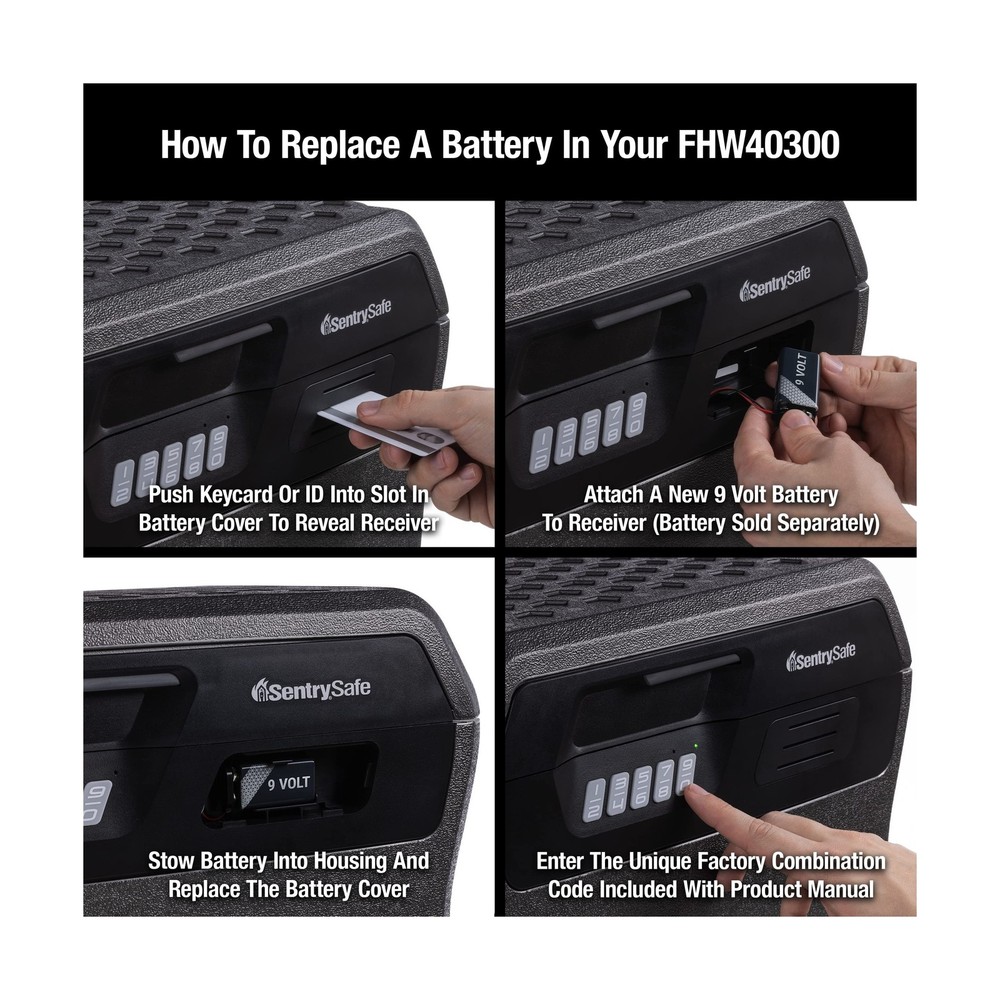 SentrySafe Charcoal Gray Waterproof and Fireproof Safe, Lock Box with Keypad ...