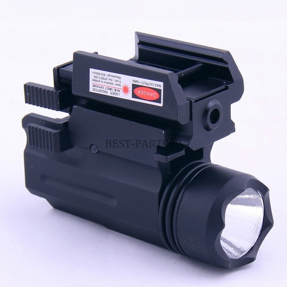 Tactical Compact Red Laser Sight & Hot Cree LED Flashlight