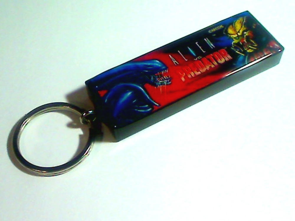 Alien vs. Predator Arcade Marquee Coin Door accessory Keychain