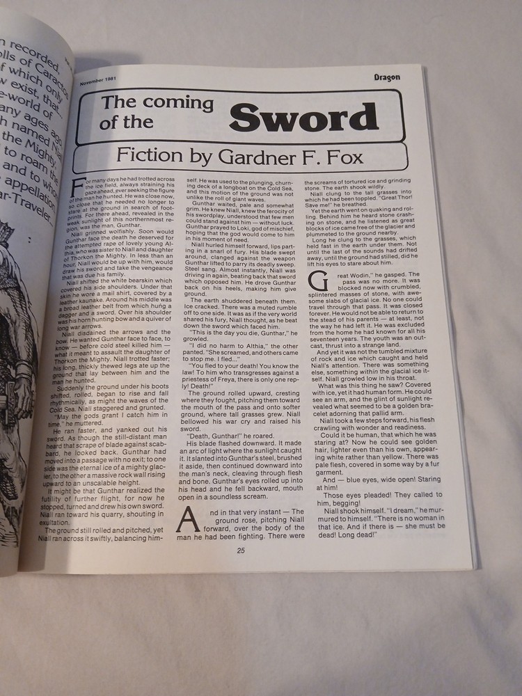Vintage Dungeons And Dragons Dragon Magazine #55 Missing Insert Module
