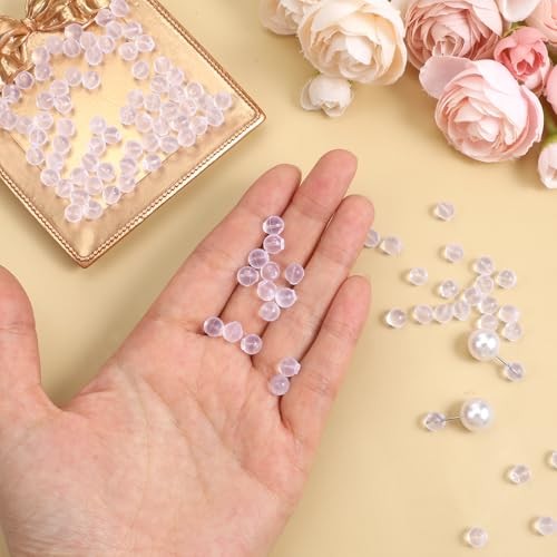 100 Pcs Soft Silicone Earring Backs, Rubber Earring Backs Soft Clear, Rubber