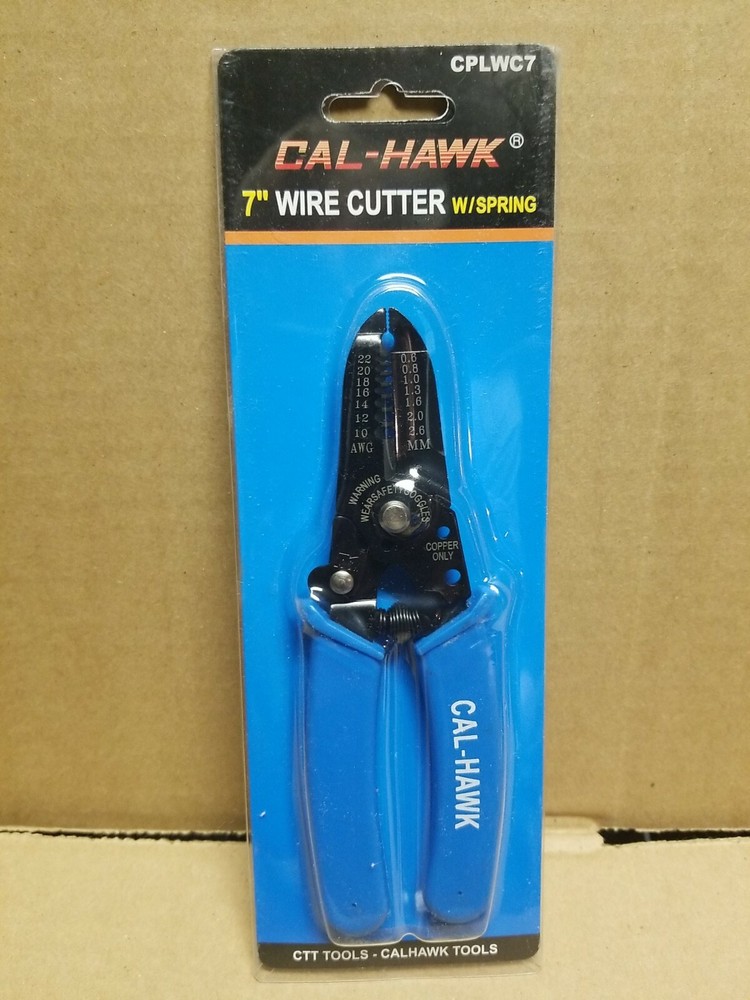 7" Wire Cutter W/Spring Stripping Hand Tool