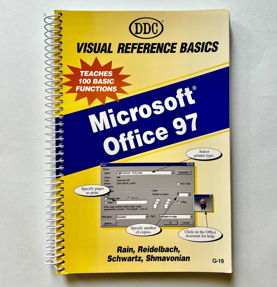 DDC Microsoft Office 97 Visual Reference Basics Learning Manual Rain Reidelbach