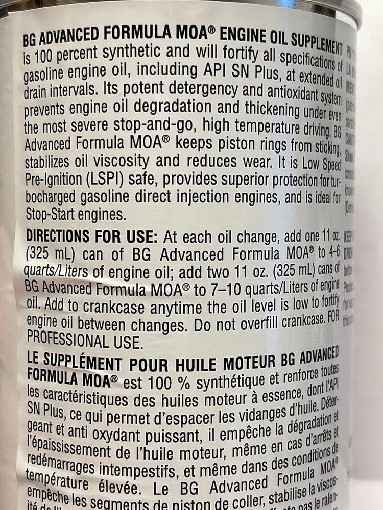 EPR and MOA Platinum Formula - Engine Life Extension & Efficiency Solution
