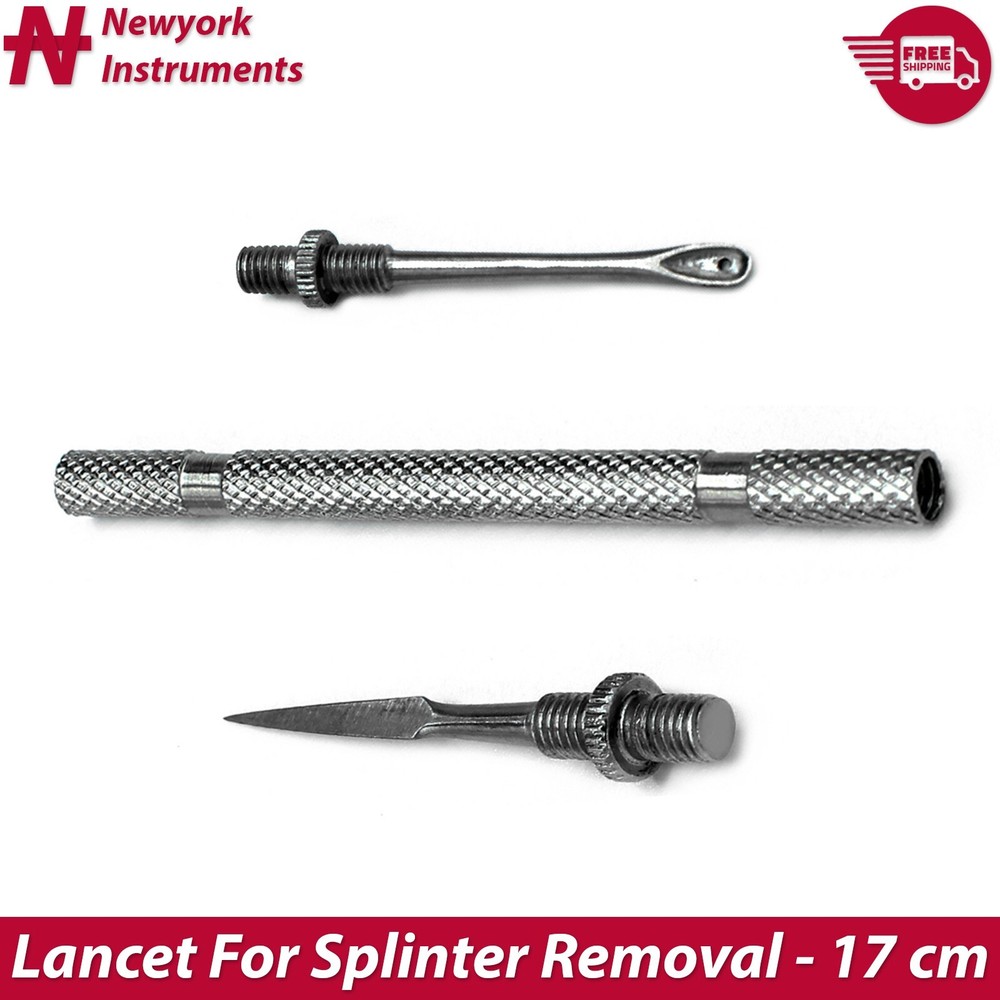 Lancet For Splinter Removal Veterinary Surgical Instruments Comedone Tools 3 Pcs