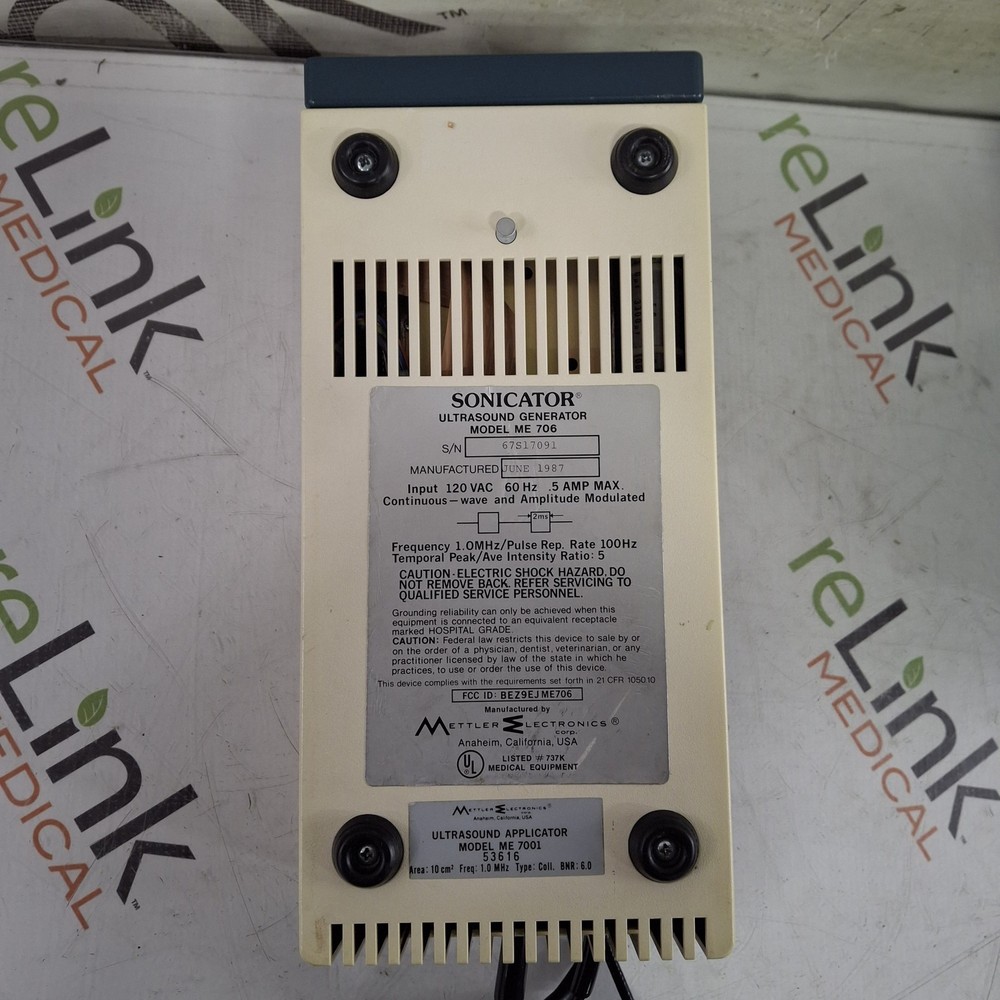 Mettler Electronics Sonicator 706 Ultrasound System