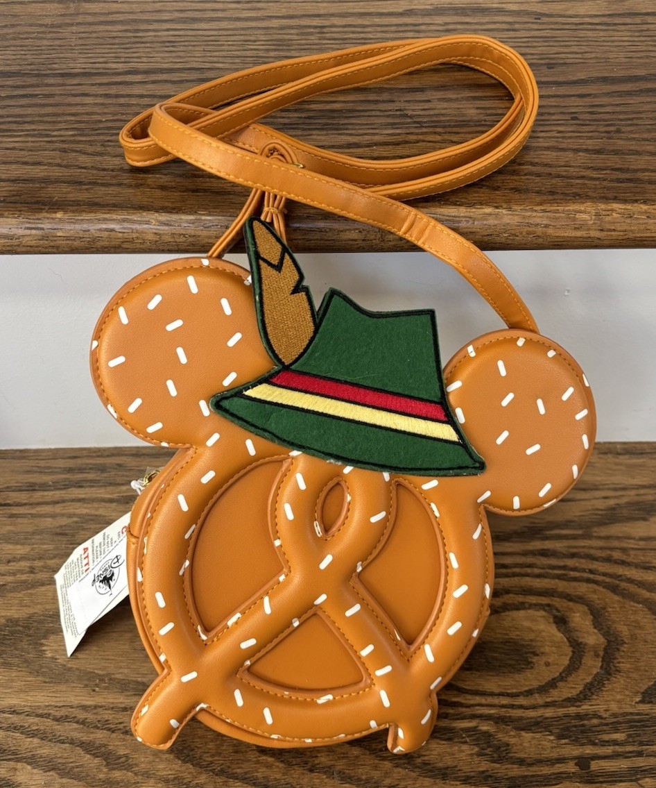 Disney Parks Pretzel Germany Epcot Oktoberfest Mickey Mouse Crossbody Purse NWT!
