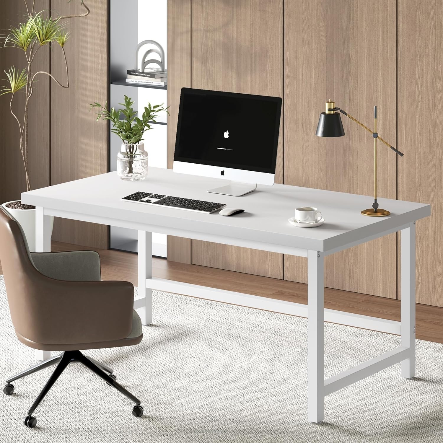YOWOS Steelstride Ergonomic Desk, Engineered Wood Worktop, Multi Sizes & Colors