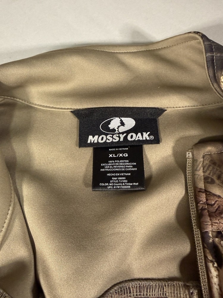 Mossy Oak Camo Softshell Jacket XL Scent-Factor Hunting Full Zip