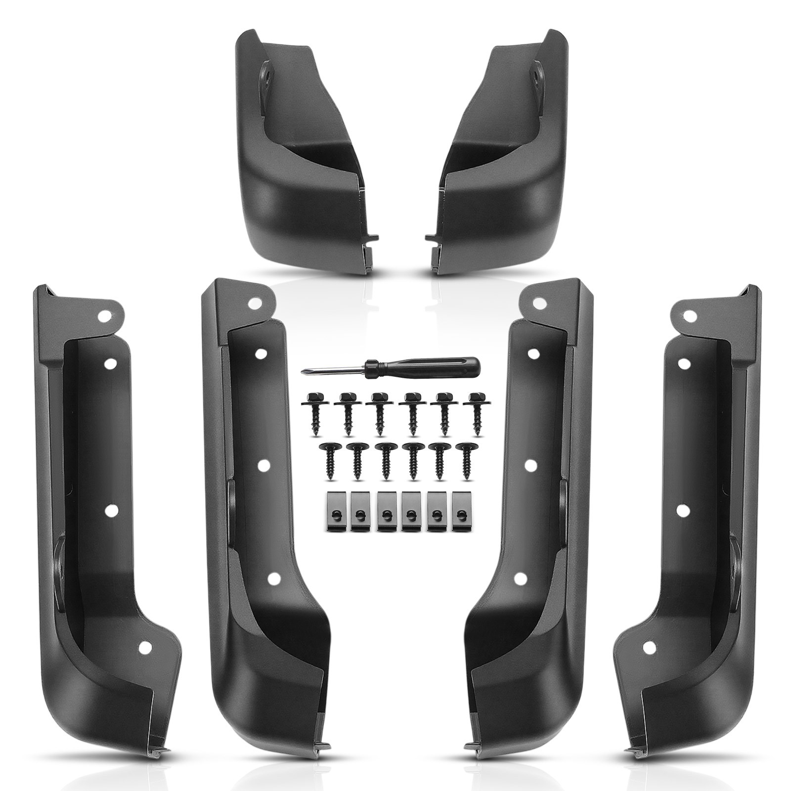 6x Front & Rear Mud Flap Delete for GMC Sierra 2500 HD Sierra 3500 HD 2020-2025