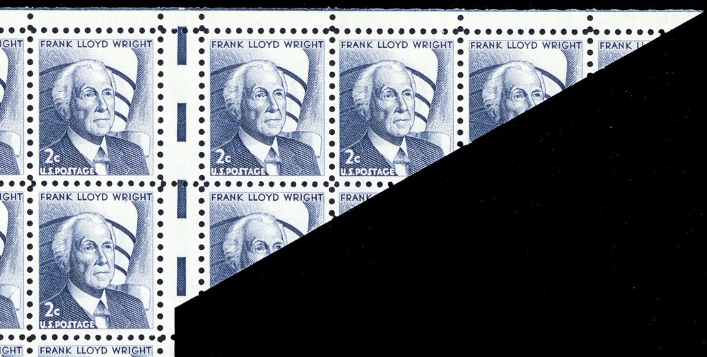1280 Var, Mint NH 2¢ Fold Over Error Created FULL GUTTER PAIR - Stuart Katz