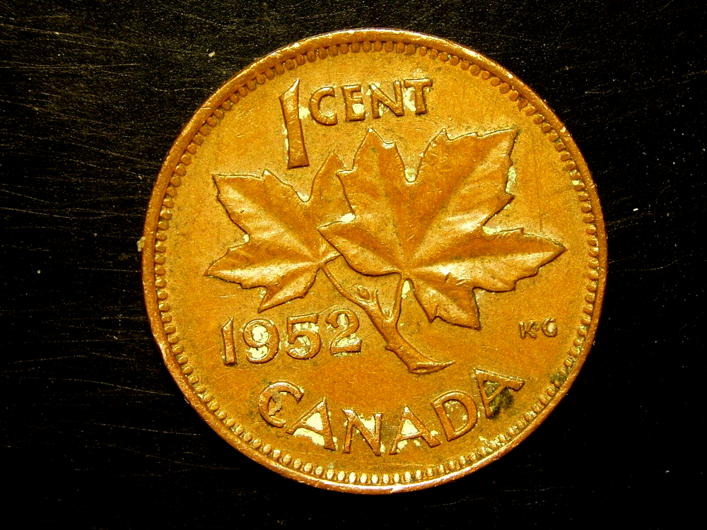 CANADA 1952 1 CENT COIN #6