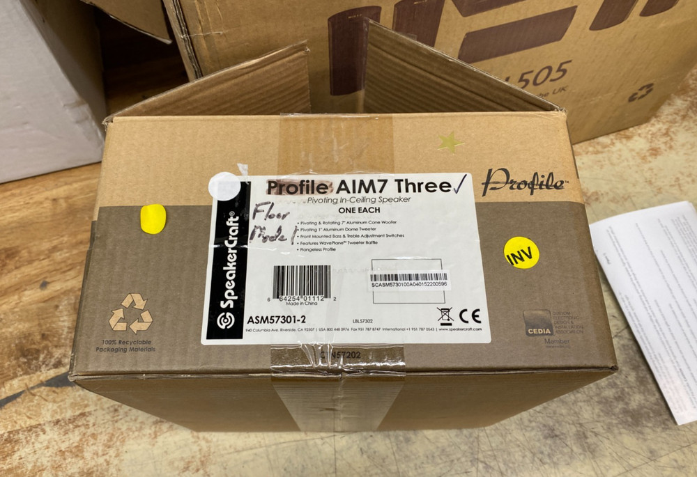 SpeakerCraft Profile AIM7 Three 7″ In-Ceiling Speaker ASM57301-2
