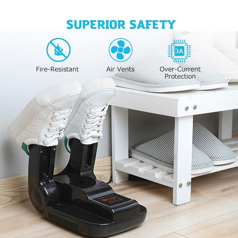 Boot Shoe Dryer Warmer Ozone Fast Drying Adjustable Rack Timer