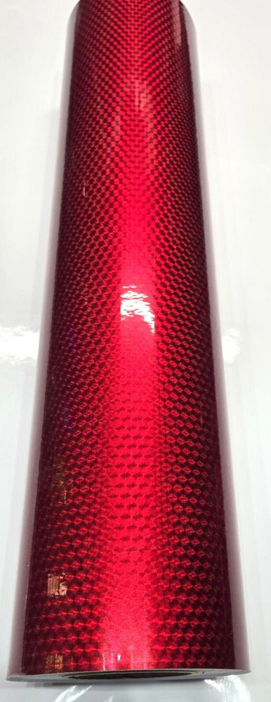 Cherry Red Small Engine Turn Sign Plotter Cutter 24" x 10'