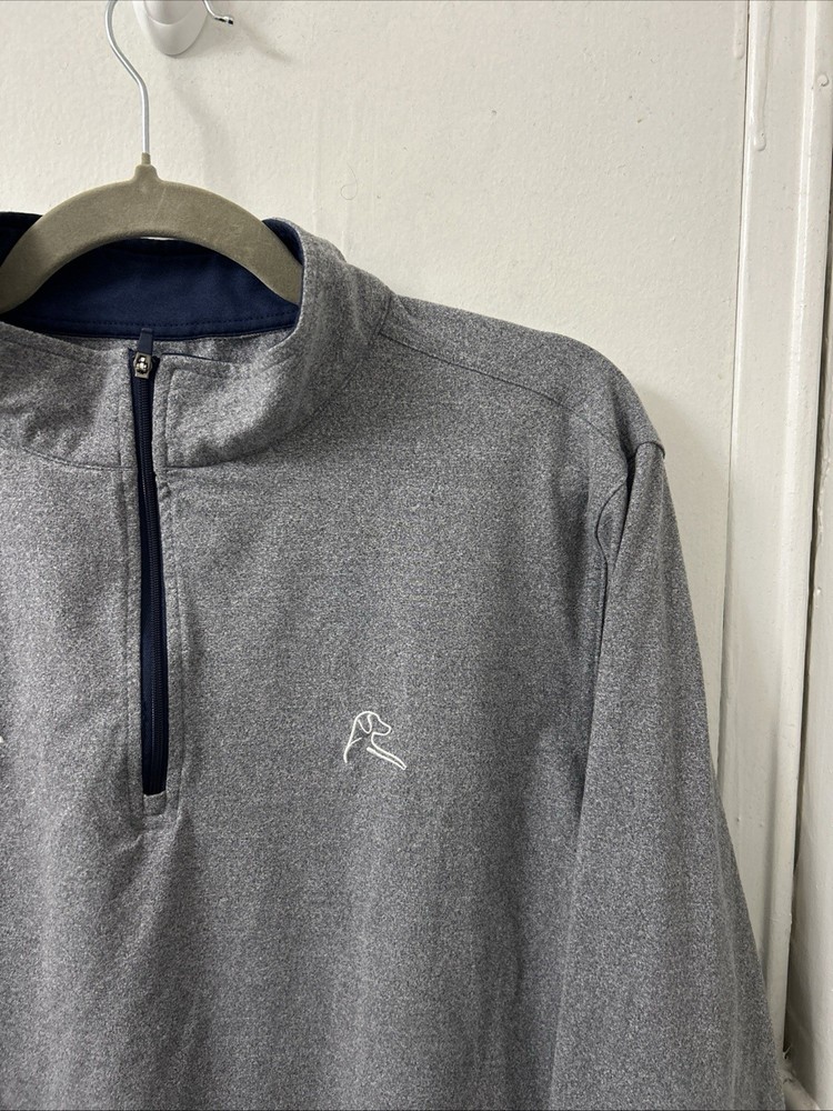 Rhoback 1/4 Zip Mens Size Medium Gray Golf Performance Pullover Sweater L/S