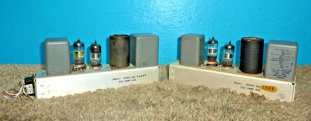 2 Collins 356A-1 Microphone Preamplifiers w/ Paperwork