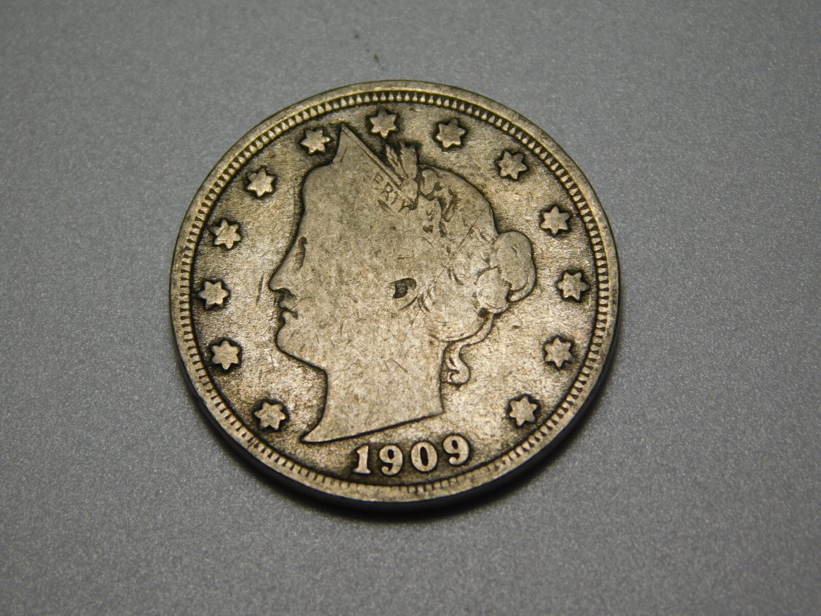 US COIN 1909 LIBERTY HEAD V NICKEL