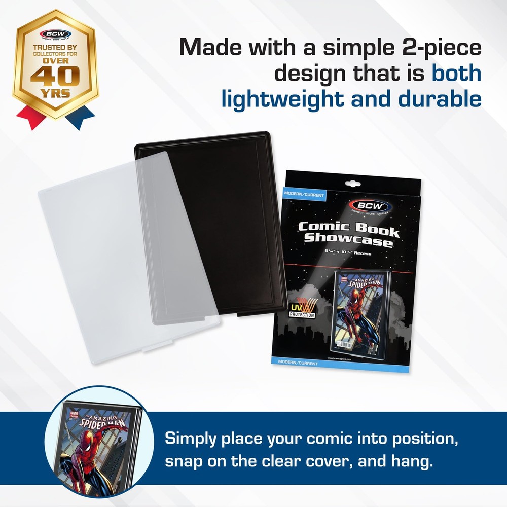 Comic Book Showcase Current Uv Protection Durable Easy Access Display Case