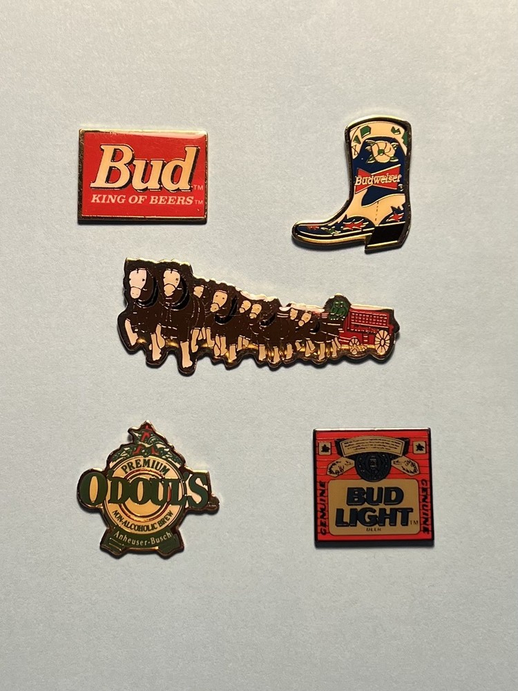 Budweiser Beer 5 Pin Bundle - Awesome - Free Shipping!