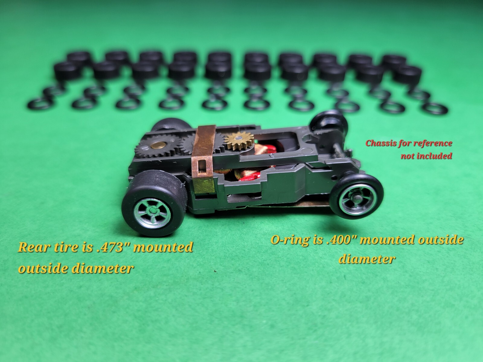 ☆40 Tires☆ .473 OD Silicone WIDE REARS AFX AURORA MAGNATRACTION Front orings HO