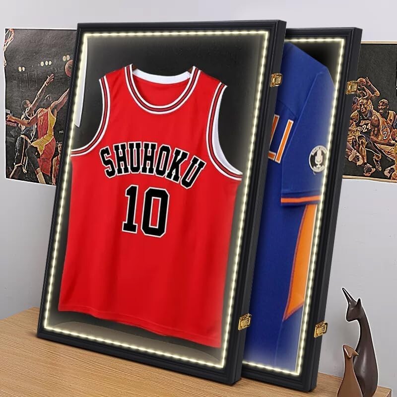 Jersey Frame LED Display Case Shadow Box with LED Light 2-PACK