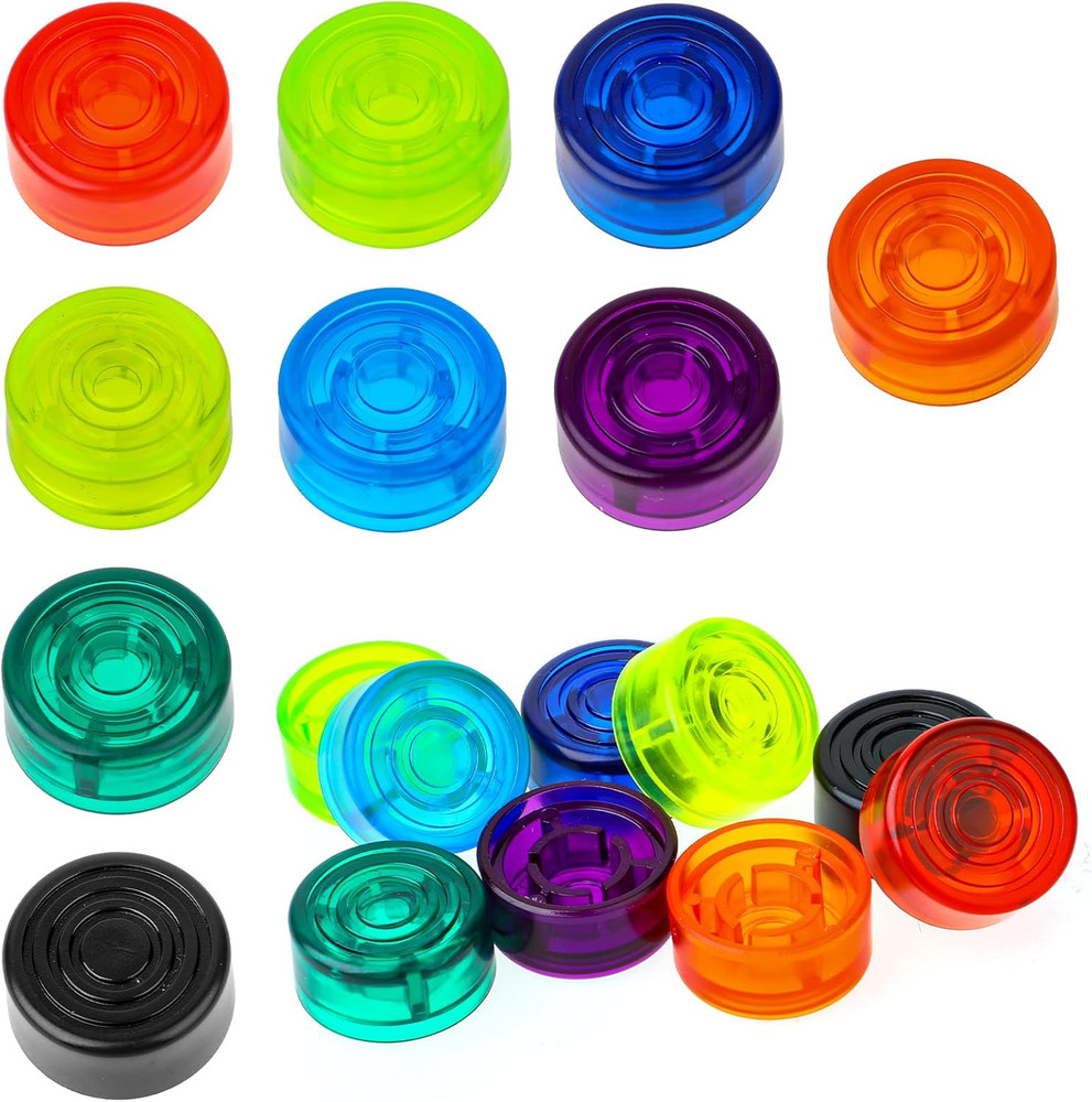 Guitar Pedal Footswitch Toppers - 18 Multi-Colored Button Covers