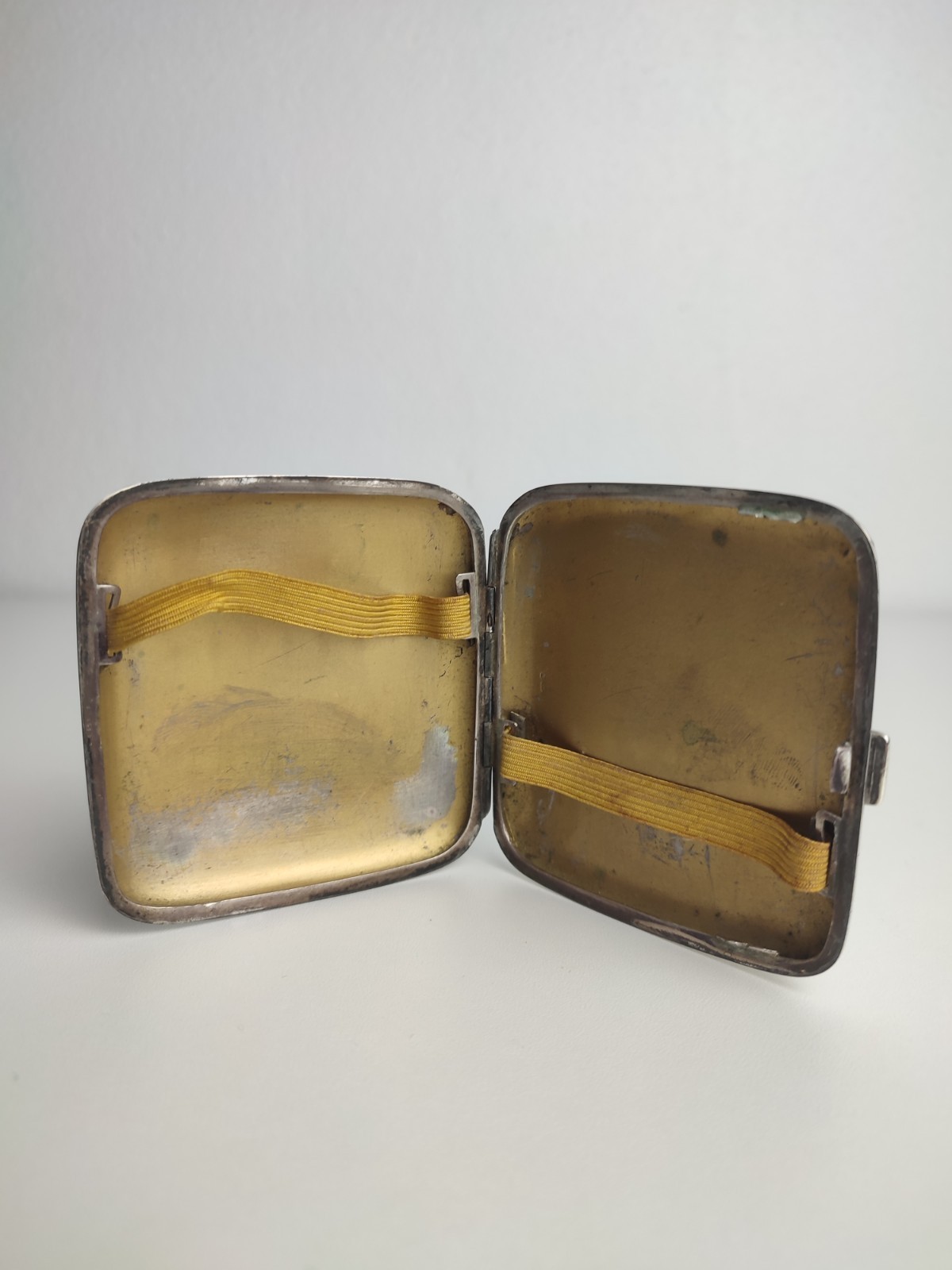 Antique Austrian Silver Cigarette Case Enamel Painting - Johann Rothbauer