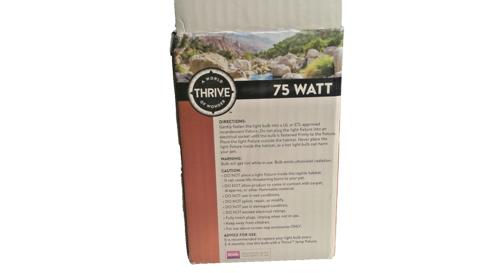 Thrive 75W Essential Basking Spot Bulb for Reptiles