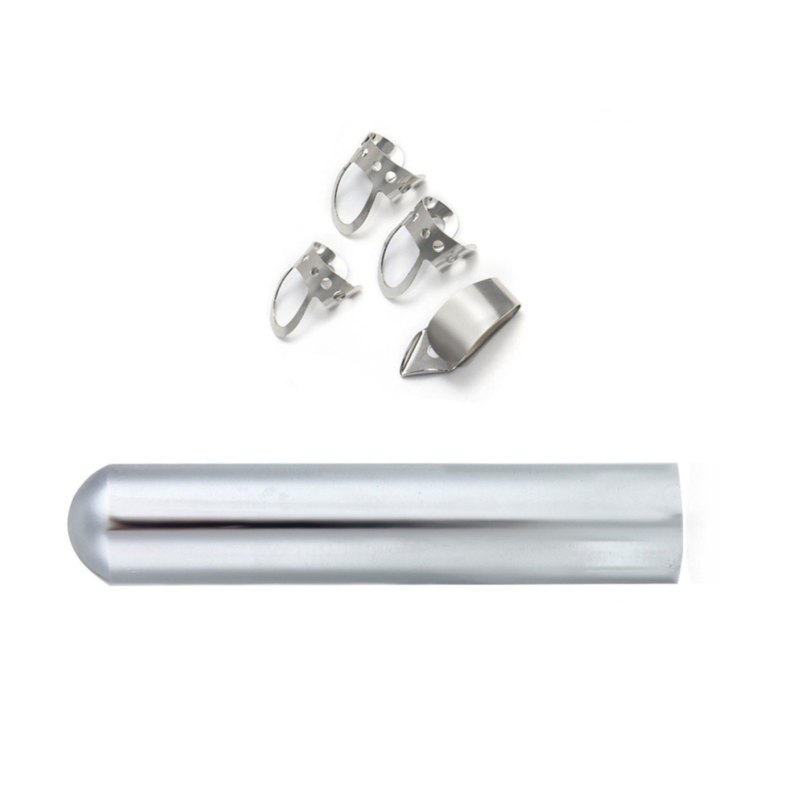 80*15*15mm Stainless Steel Hawaiian Electric Guitar  Tonebar+Finger Pick Kit aa