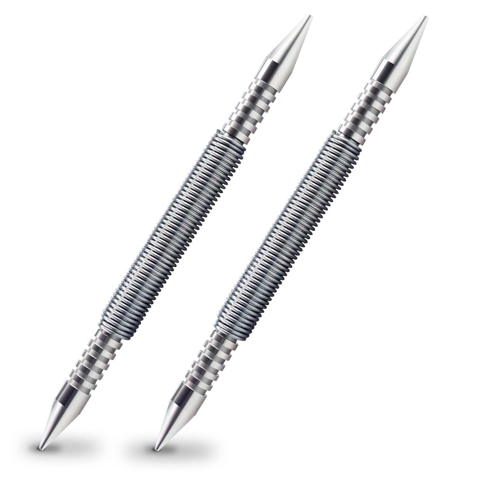 Dual Head Nail Setter Spring Loaded Nail Set Hammerless Tool Kit 2 PCS