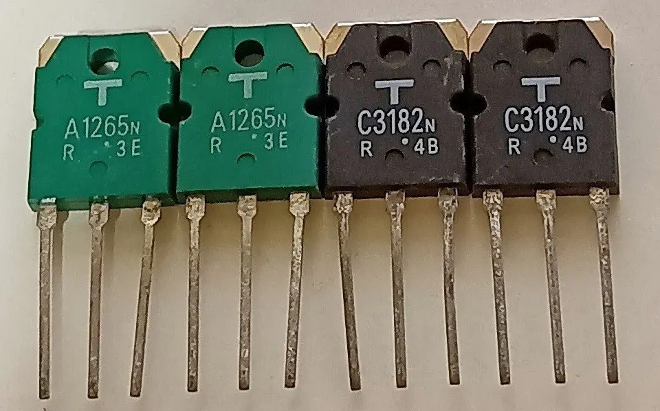 TOSHIBA 2SA1265N / 2SC3182N 4pak Transistor Set