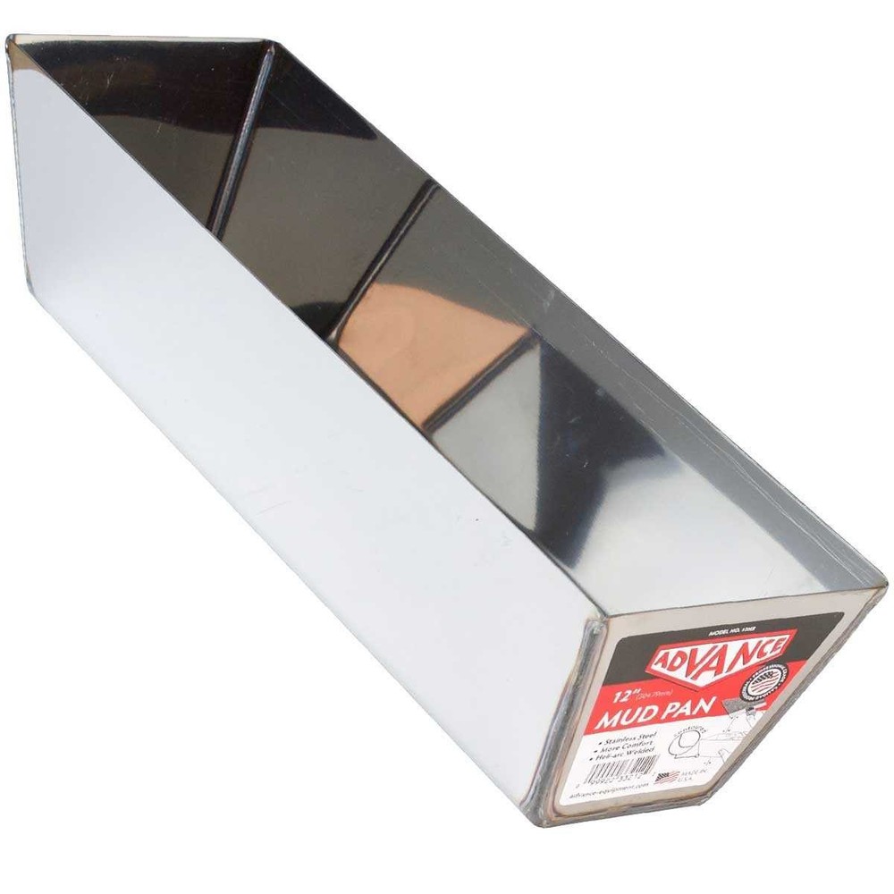 Advance Equipment Advance 12" Heli-Arc Welded Stainless Mud Pan Rounded Bottom